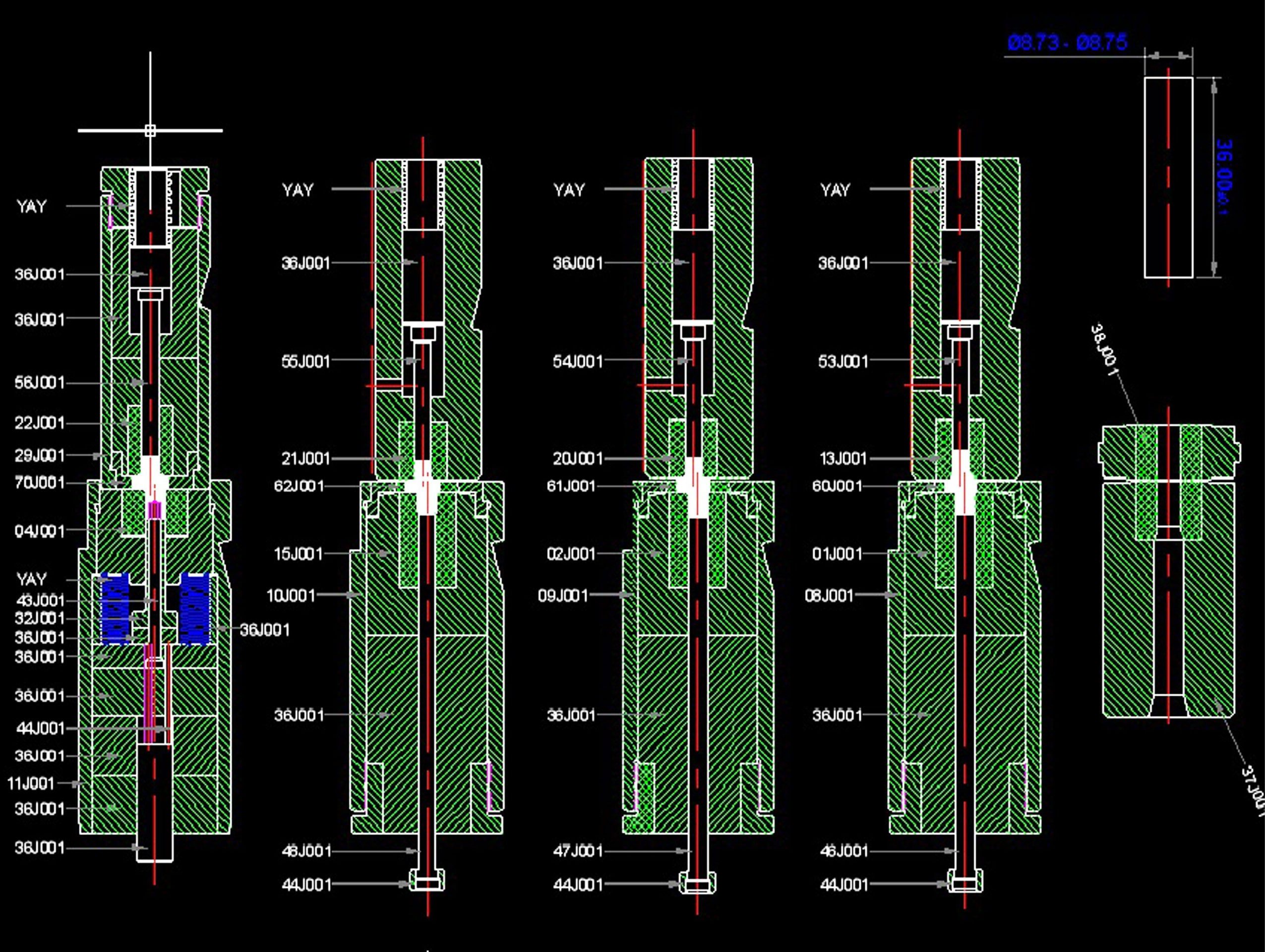 Kalıphane tasarımı – CAD modeli (çok istasyonlu kalıp)
